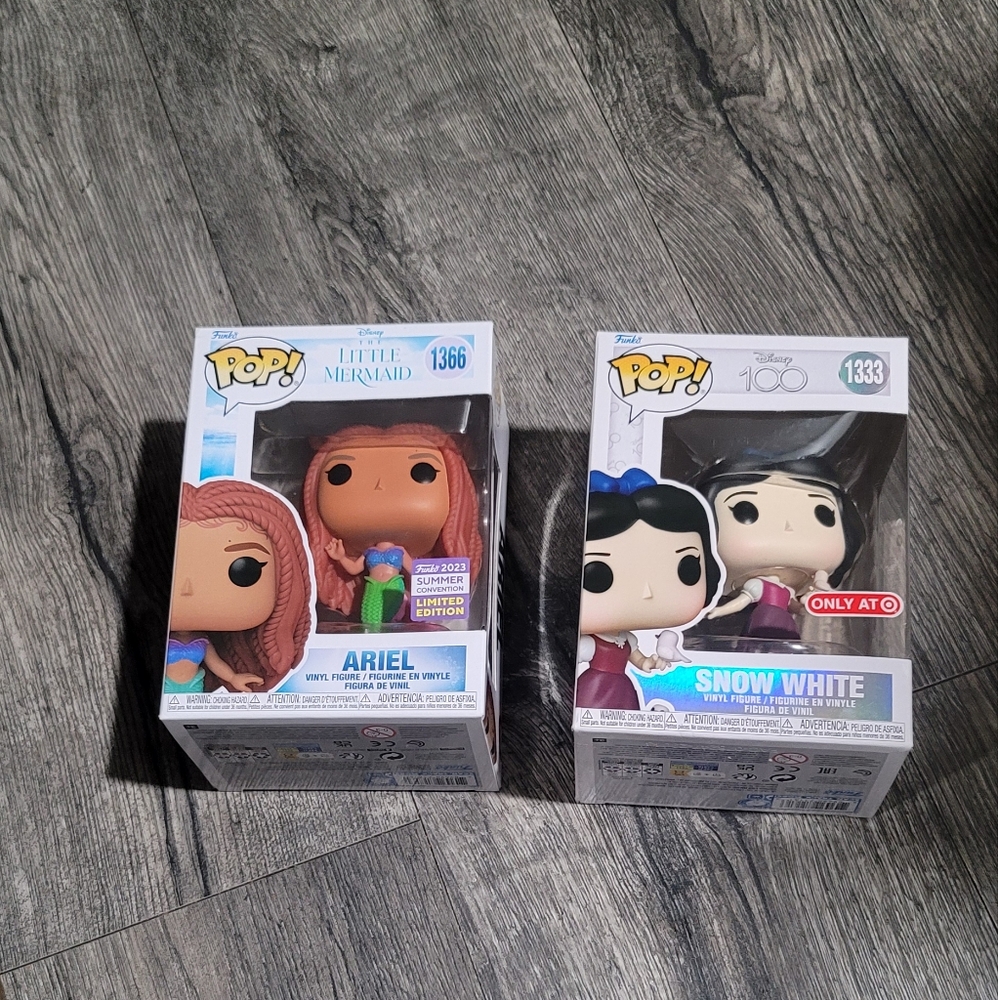 Funko Pop! Snow White and Ariel Figures